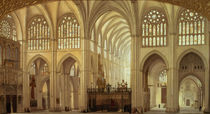The interior of Toledo Cathedral by Francisco Hernandez Y Tome