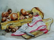 Korb mit Pilzen by Dorothy Maurus