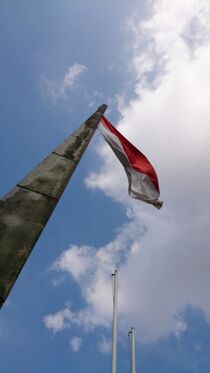 Waving Indonesian Flag by sahala alberto