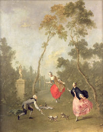 Scene Galante in a Park by Norbert Joseph Carl Grund