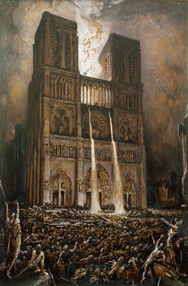 The Populace Besieging Notre-Dame  von Francois Nicolas Chifflart