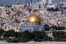 Jerusalem: der Felsendom vom Ölberg aus gesehen by Berthold Werner