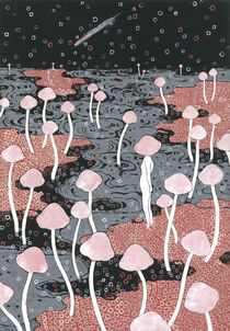 Mushrooms at midnight by Ayumi Yoshikawa