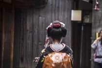 Geisha in Kyoto Detail by Desiree Picone