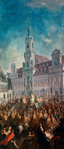 The Coronation of Empress Maria Theresa of Austria  von Franz Messmer
