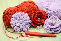 Crochet flowers. made of wool. Handcraft von havelmomente