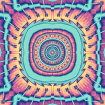 Abstract Turquoise Mandala by Phil Perkins