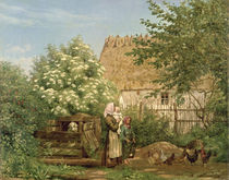 Feeding the Chickens  by Frederick Christian Lund