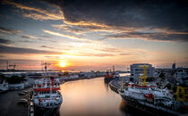 Bremerhaven bei Sonnenuntergang