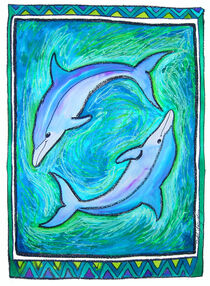 Delphine in Blau
