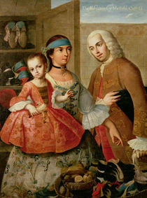 A Spaniard and his Mexican Indian Wife and their Child by Miguel Cabrera