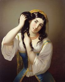 A Sicilian Playing with her Hair 