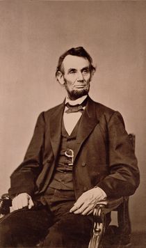 Portrait of Abraham Lincoln  by Mathew Brady
