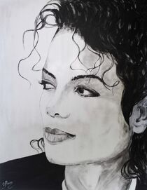 'Visions, Michael Jackson, Acrylmalerei' by Carolina Alonso