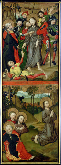 The Arrest of Christ and Christ in the Garden of Gethsemane von Master of the Luneburg Footwashers