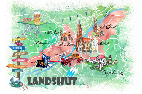 Landshut-bavaria-illustrated-map-with-main-roads-landmarks-and-highlightsm