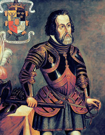 Hernando Cortes  by Master of Saldana