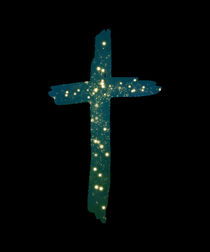 grünes Kreuz mit Lichtern by ollipic