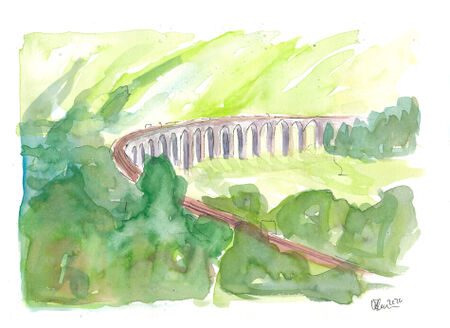 Glenfinnan-viaduct-west-highland-line-in-all-green