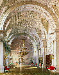 View of the White Hall in the Winter Palace in St. Petersburg by Luigi Premazzi