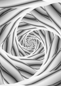 Spiral Steps in Black and White by objowl