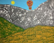Landscape with a balloon by giart