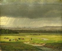 Landscape with Dresden in the Distance by Heinrich Stuhlmann