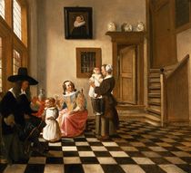 A Family in an Interior  by Hendrik van der Burgh