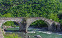  The medieval  bridge of Echallod in Arnad, in Aosta Valley/ Italy. It is  a path of the famous  Italian way Francigena von susanna mattioda