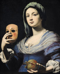 Woman with a Mask  von Lorenzo Lippi
