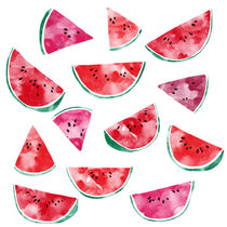 Watercolor Watermelon by Nic Squirrell