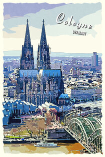 Köln im Vintage Style by printedartings