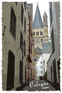 Köln im Vintage Style von printedartings
