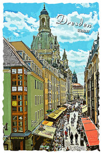 Dresden im Vintage Style von printedartings