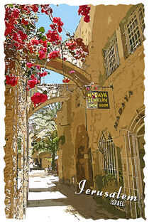 Jerusalem im Vintage Style by printedartings