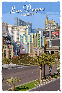 Las Vegas im Vintage Style von printedartings