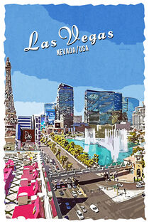 Las Vegas im Vintage Style by printedartings