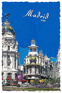 Madrid im Vintage Style von printedartings
