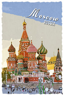 Moskau im Vintage Style by printedartings