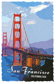 San Francisco im Vintage Style von printedartings