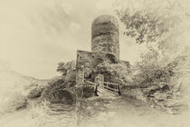 Burg Stahlberg 29 - alte Fotoplatte von Erhard Hess