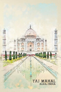 Taj Mahal by printedartings
