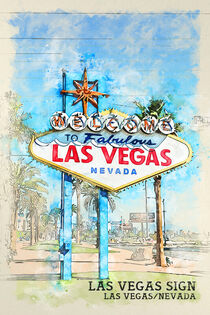 Las Vegas Sign by printedartings