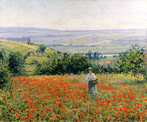 Woman in a Poppy Field  by Leon Giran-Max