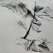 Baum im Gebirge von Adelheid Bieger