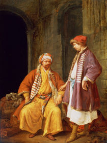 Two Merchants Conversing  by Jacob Toorenvliet