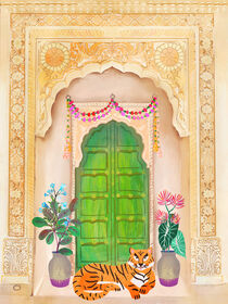 Green Indian Gate by Elisandra Sevenstar