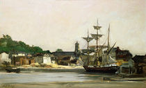 The Harbour at Honfleur  by Karl Pierre Daubigny