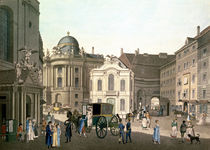 View of Michaelerplatz showing the Old Burgtheater  von Karel Postl