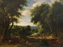 The Road to Boitsfort from Auderghem and the Ten Reuken Pond  by Jacques d' Arthois